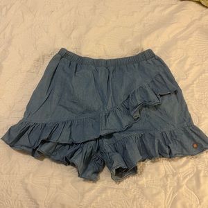 Girls Jean Shorts with overlay in front